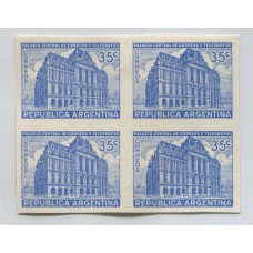 ARGENTINA 1942 GJ 885 ESTAMPILLA ENSAYO PRUEBA EN CUADRO DE COLOR ADOPTADO